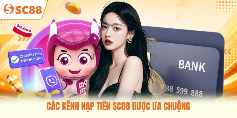 Các kênh nạp tiền SC88 được ưa chuộng